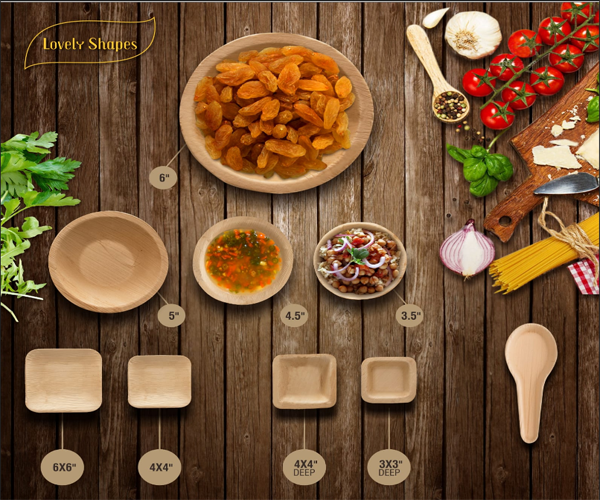 Lovely Shape Areca Plate